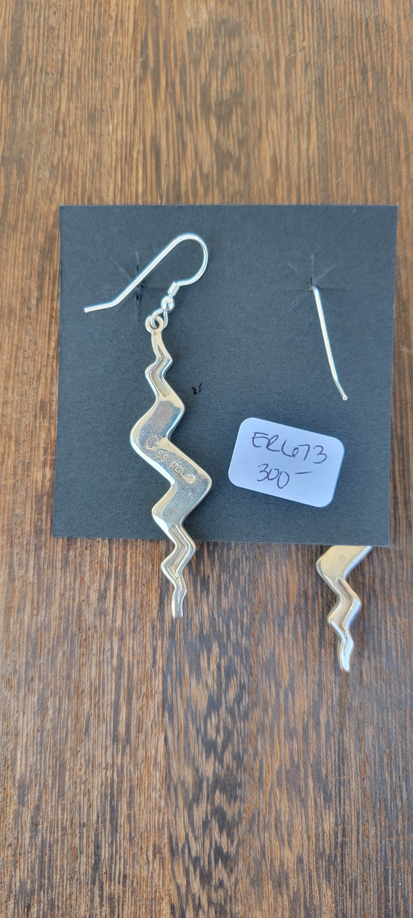 Gorgeous lightening bolt turquoise earrings