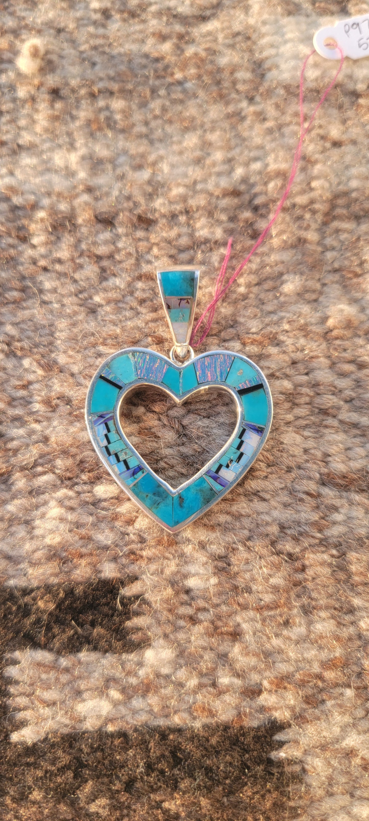 Turquoise and opal pendant