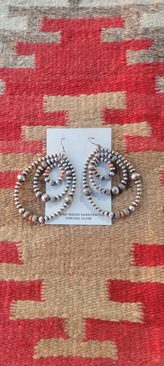 Navajo pearl spiny oyster shell statement earrings